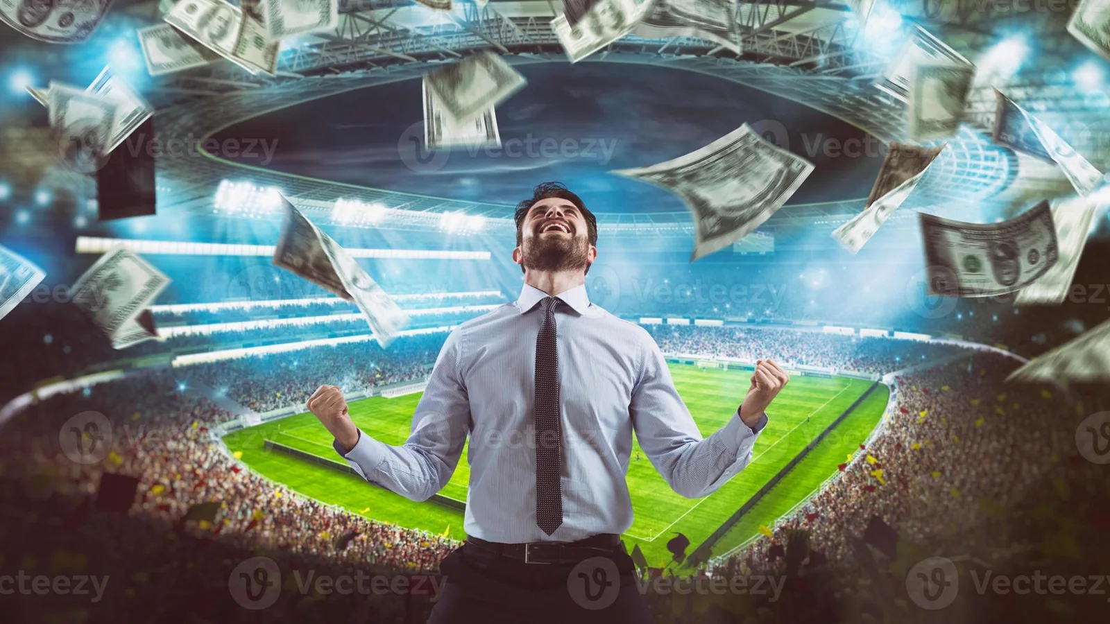 Layar olahraga dengan daftar liga dan pertandingan